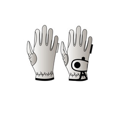 Obraz premium Racer Motorcycle Gloves Vector