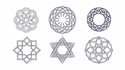 Intricate geometric designs for creative projects and modern decor