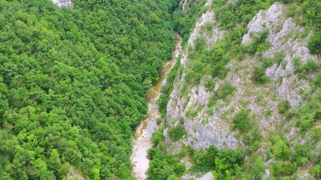 Aerial view of river valley