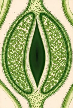 Plant stomata opening gas exchange