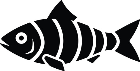 silhouette stylized fish swimming sea ocean aquatic life vector design