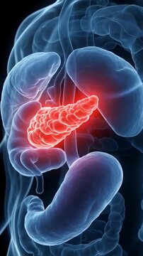 3D medical visualization of acute pancreatitis inflammation