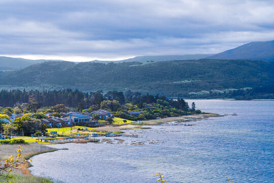 Aerial View of Leisure Isle and Knysna Lagoon on the Scenic Garden Route, South Africa