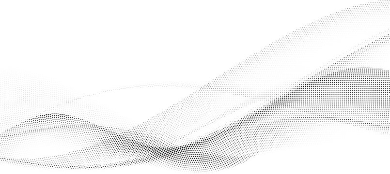 Halftone wave pattern design element graphic