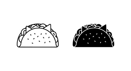 Delicious Taco Icon, Perfect for Mexican Restaurants, Street Food Concepts, and Fast Casual Menus.