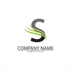 Fototapeta premium Business corporate S letter logo
