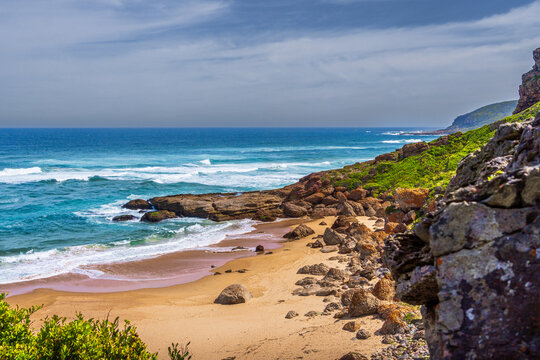 Beautiful coastline of Robberg Nature Reserve, Plettenberg Bay, South Africa