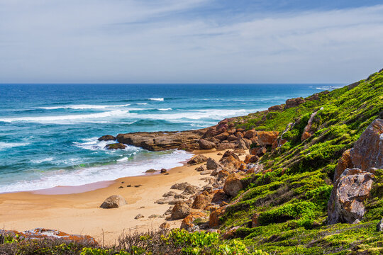 Beautiful coastline of Robberg Nature Reserve, Plettenberg Bay, South Africa