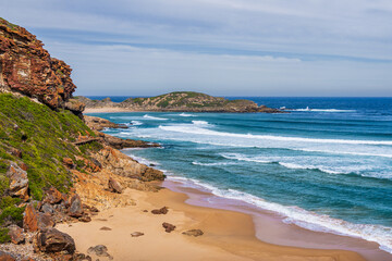 Obraz premium Beautiful coastline of Robberg Nature Reserve, Plettenberg Bay, South Africa
