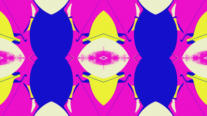 Bold Neon Geometric Kaleidoscope Abstract Background