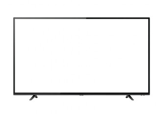 Obraz premium A simple line drawing of a flat screen television isolated on transparent background
