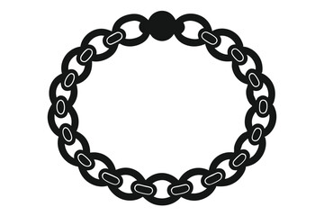 bracelet chain line art silhouette vector illustration
