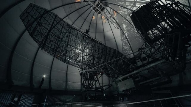 Abandoned Cold War Communication Station in the Fog