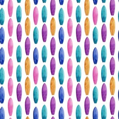 Colorful Abstract Pattern with Leaf Shapes, endless seamless texture rapport element