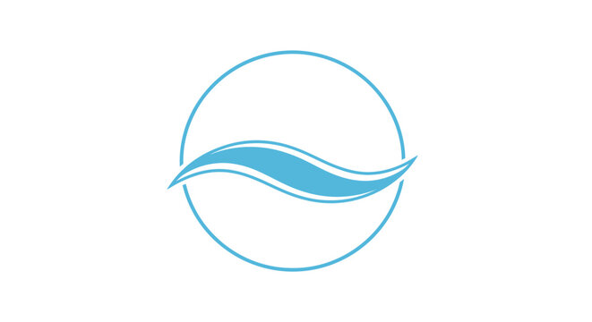 Blue wave logo design element.