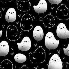 Easter seamless pattern for creating a background