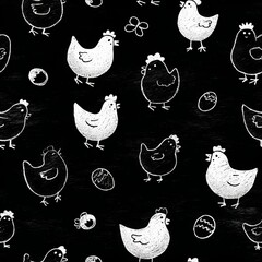 Easter seamless pattern for creating a background