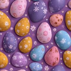 Easter seamless pattern for creating a background