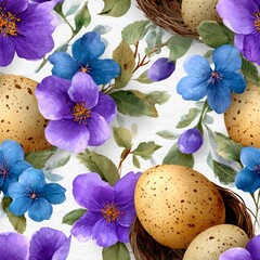 Easter seamless pattern for creating a background