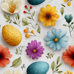 Easter seamless pattern for creating a background
