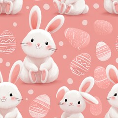 Easter seamless pattern for creating a background