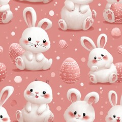 Easter seamless pattern for creating a background