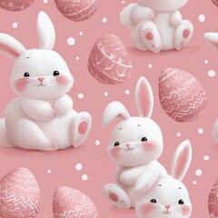 Easter seamless pattern for creating a background