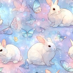 Easter seamless pattern for creating a background