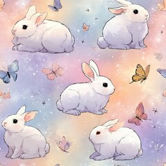 Easter seamless pattern for creating a background
