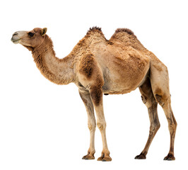 Majestic Camel Against White Background