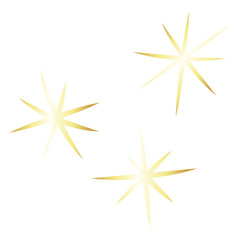 Several golden bright radiant stars design