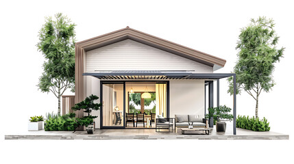 Modern Farmhouse Terrace and Porch Design