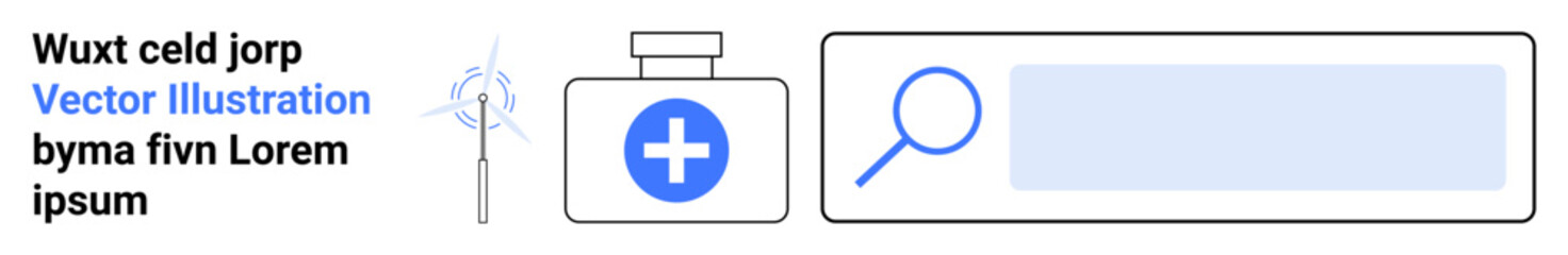 Healthcare, medical research, online diagnosis, health tracking, medication management, digital care. Medicine bottle with cross and magnifying glass. Healthcare and medical research concept