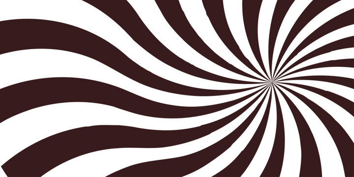 Retro vintage grunge white and coffee Sunburst vector copyspace background. Vintage sunrays illustration swirl line. Abstract circuses, stripe background design.