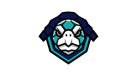 Obraz premium Turtle soccer mascot logo on white