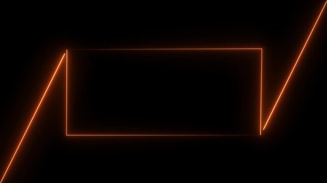 Futuristic abstract background, neon glowing rectangles, digital technology style. Smooth seamless loop animation, soft glow, dark backdrop. Modern, clean look. 4K UHD footage.