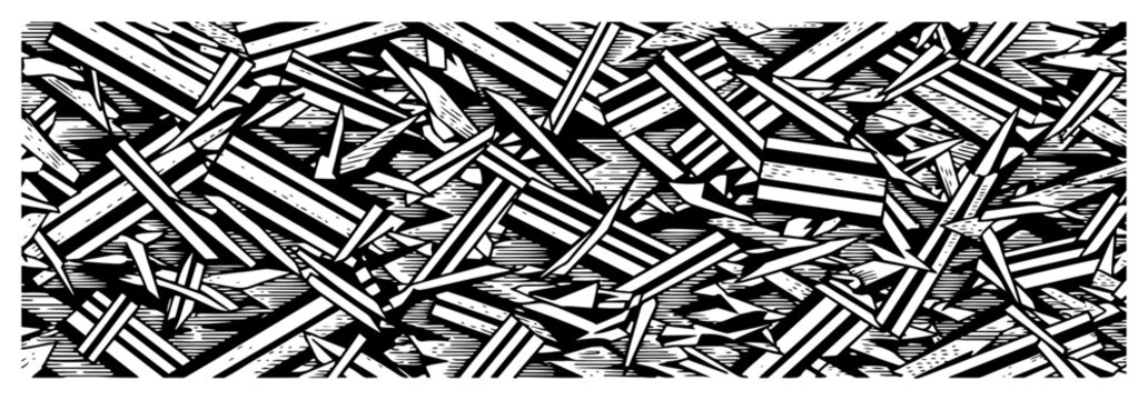 Abstract vector background with sharp geometric shards and industrial spike pattern