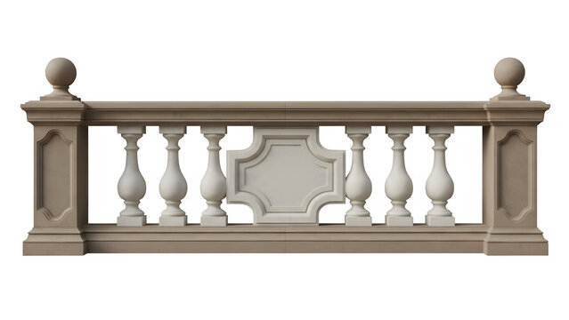 Intricately designed balustrade with ornate spindles and decorative posts