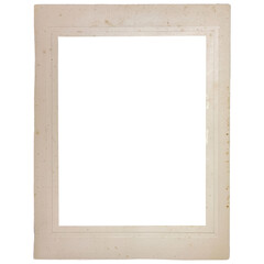 Isolated Old Photo Frame. Vintage Torn Paper Borders Cutout on Transparent Background.