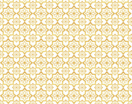 Seamless pattern in authentic Arabian style in gold