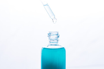 Copper peptides GHK-Cu skin repairing molecules. Anti aging and antioxidant care for skin. Wellness...