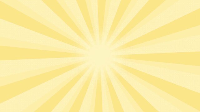 Sunburst soft yellow modern pop with dot pattern rotating animated background