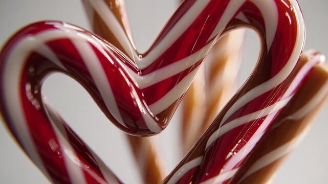Valentine's Day Heart Shaped Candy Lollipop - Red Sweet Caramel Love Romance Gift Confectionery Close-up