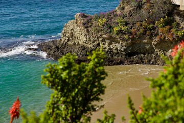view of the sea from a cliff