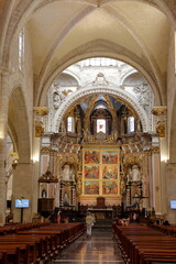 Fototapeta premium Nave of the Valencia Cathedral. Valencia. Spain.