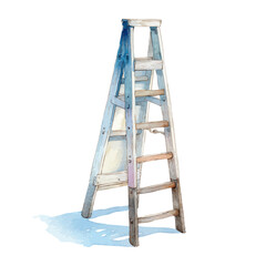Ladder, watercolor vector, isolated on a white background. © F-ART