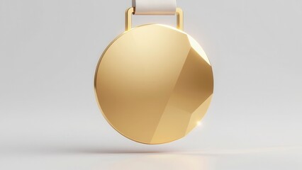Naklejka premium Dreaming of Glory with a Golden Crystal Shard 3D Medal Creation