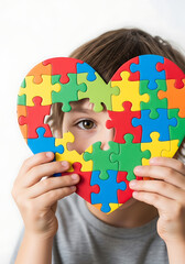 Minimalist Autism Awareness Graphic Resources on White Background