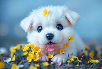 A close up of a Cute Puppy