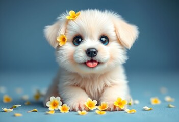 A close up of a Cute Puppy